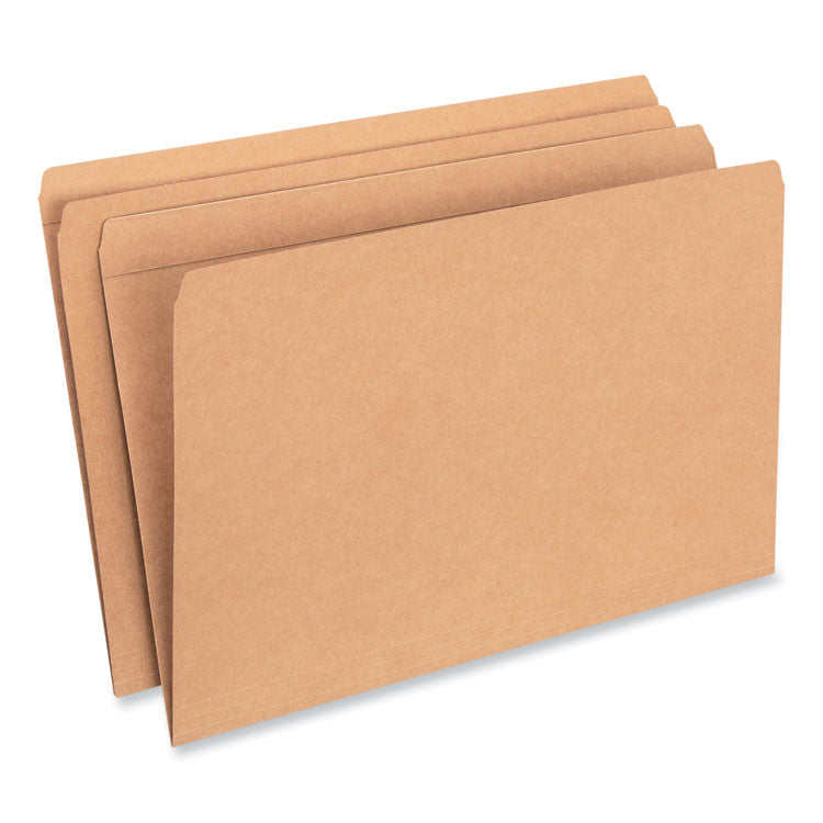 Universal - Reinforced Kraft Top Tab File Folders, Straight Tabs, Legal Size, 0.75" Expansion, Brown, 100/Box