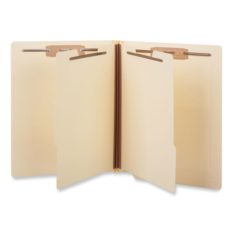 Universal - Six-Section Manila End Tab Classification Folders, 2 Dividers, Letter Size, Manila, 10/Box