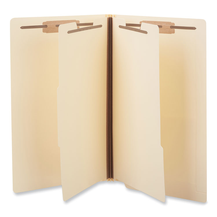 Universal - Six-Section Manila End Tab Classification Folders, 2 Dividers, Legal Size, Manila, 10/Box