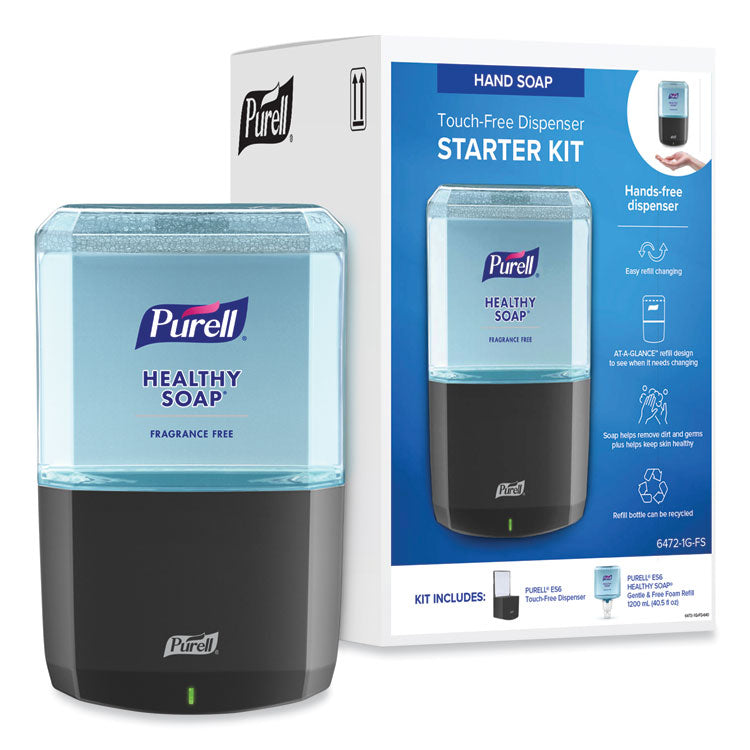 PURELL - HEALTHY SOAP Gentle & Free Foam ES6 Starter Kit, 1,200 mL, Graphite