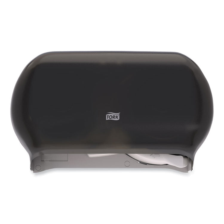 Tork - Twin Standard Roll Bath Tissue Dispenser, 12.75 x 5.57 x 8.25, Smoke