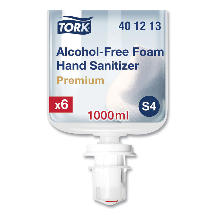 Tork - Premium Alcohol-Free Foam Sanitizer, 1 L Bottle, Unscented, 6/Carton