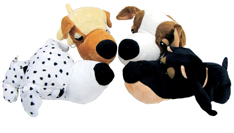 FATHEDZ - FatHedz Assorted Plush Beagle Dalmation Doberman and Golden Retriever Dog Toy Large 4 pk - Case of 16