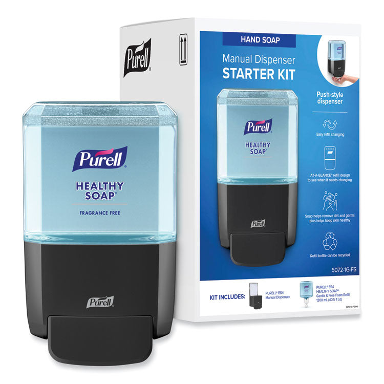 PURELL - HEALTHY SOAP Gentle and Free Foam ES4 Starter Kit, 1,200 mL, Graphite