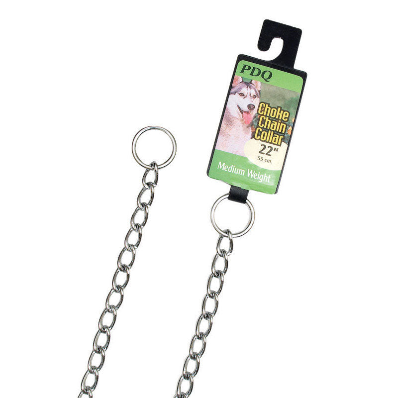 PDQ - PDQ Silver Steel Dog Choke Chain Collar Large/X-Large [12922]