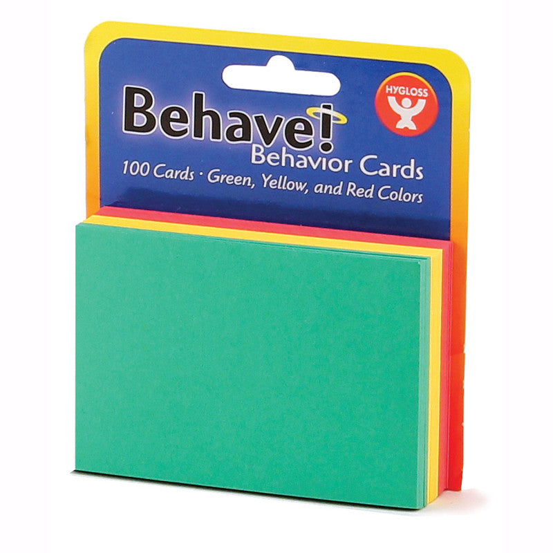 HYGLOSS - Behavior Cards, 3" x 5", Assorted, Pack of 100
