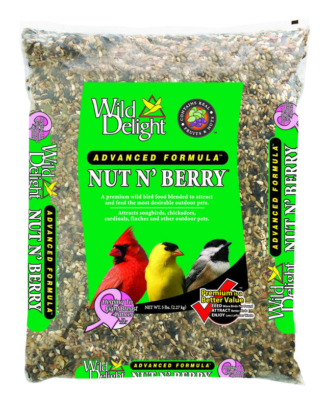 WILD DELIGHT - Wild Delight Nut N Berry Assorted Species Sunflower Kernels Wild Bird Food 5 lb