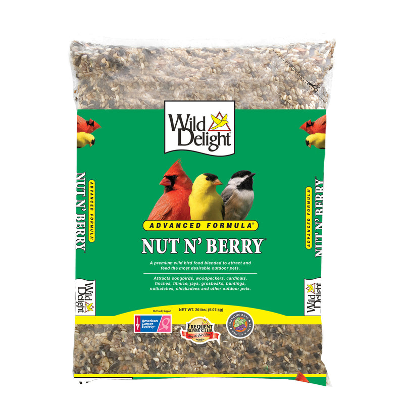 WILD DELIGHT - Wild Delight Nut N Berry Assorted Species Sunflower Kernels Wild Bird Food 20 lb