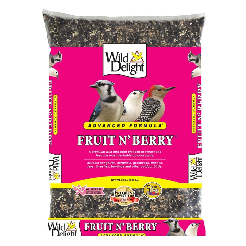WILD DELIGHT - Wild Delight Fruit N Berry Assorted Species Sunflower Seeds Wild Bird Food 20 lb