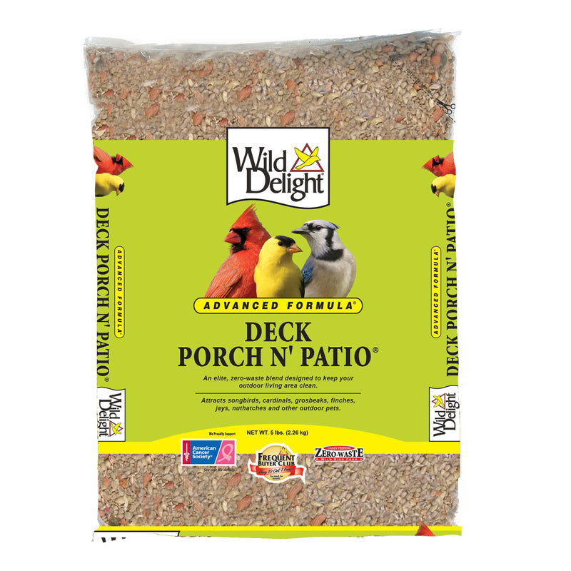 WILD DELIGHT - Wild Delight Deck Porch N Patio Assorted Species Sunflower Seeds Wild Bird Food 5 lb