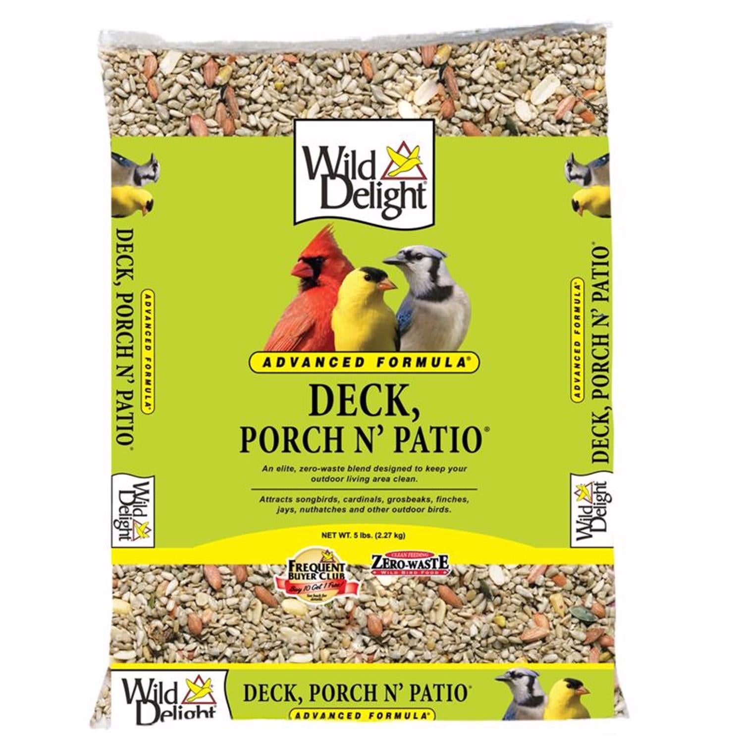 Wild Delight Deck Porch N Patio Wild Bird Food 5 lb - Case of 6