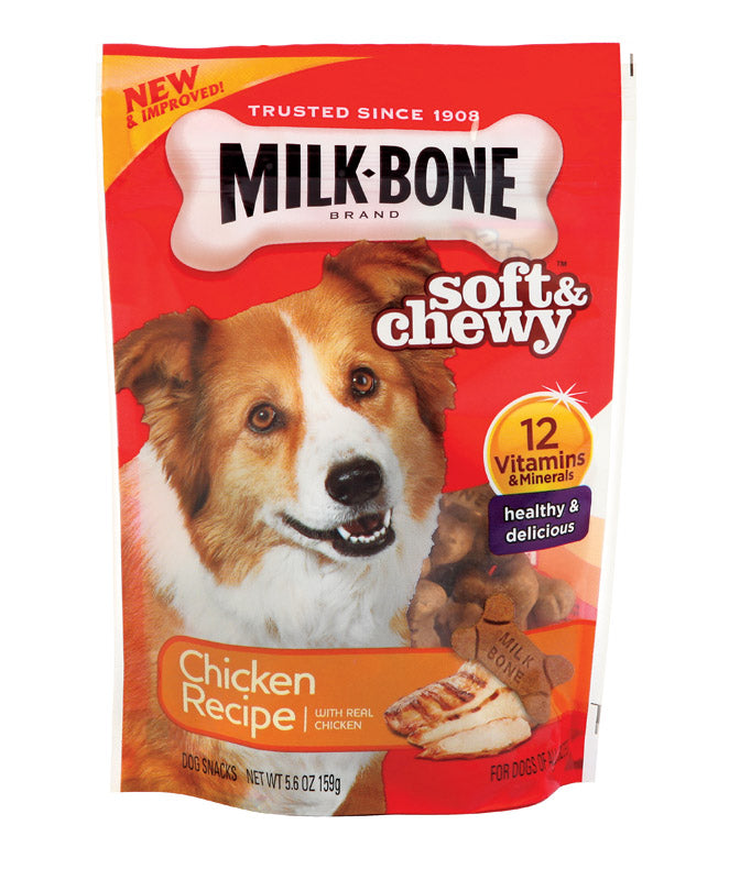 MILK BONE - Milk Bone Soft and Chewy Chicken Flavor Biscuit For Dogs 5.6 oz 1 pk - Case of 10