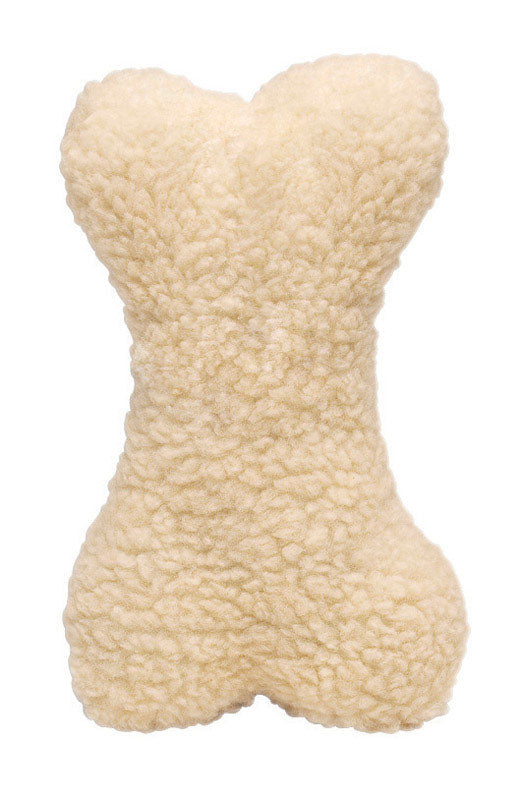 BOSS PET - Boss Pet Digger's White Plush Bone Fleece Bone Dog Toy Large 1 pk