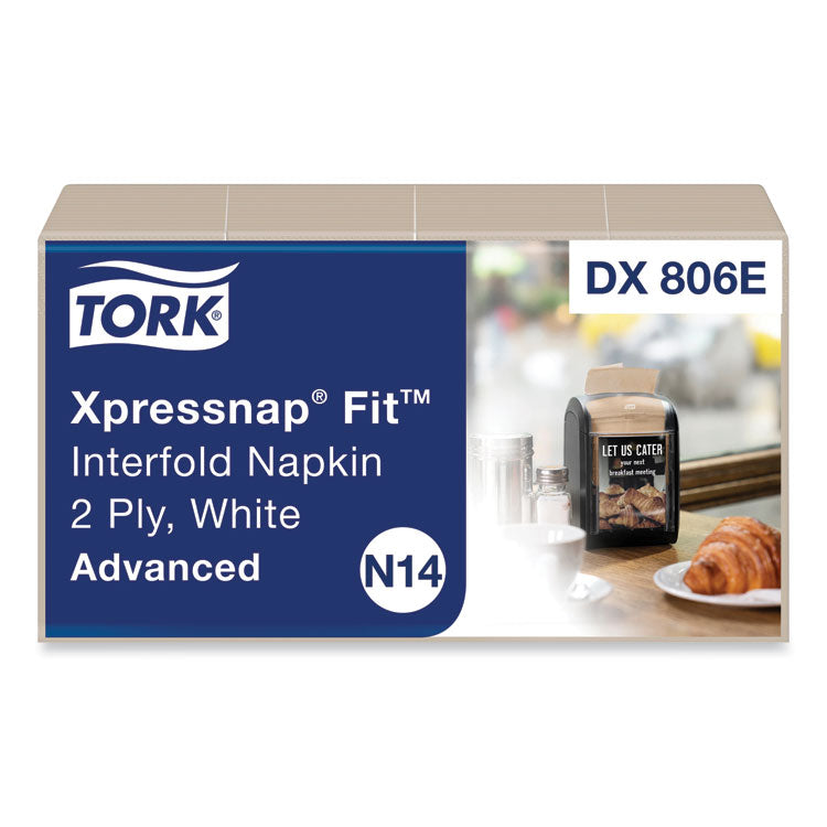 Tork - Xpressnap Fit Interfold Dispenser Napkins, 2-Ply, 6.5 x 8.39, Natural, 120/Pack, 36 Packs/Carton