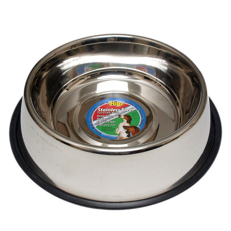 HILO - Hilo Silver Plain Stainless Steel 96 oz Pet Dish For Dog