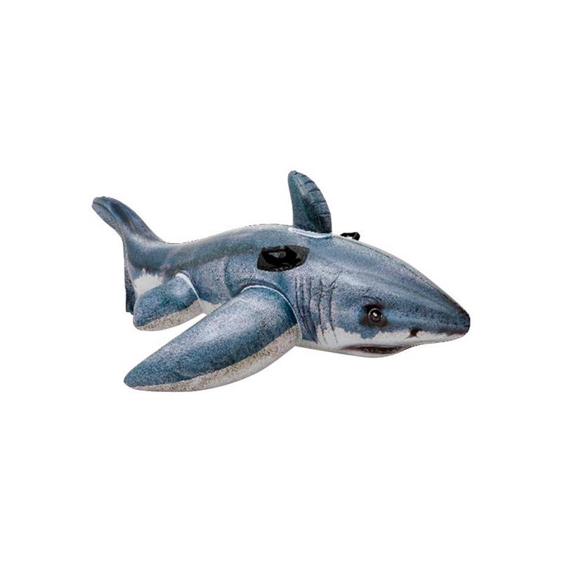 INTEX - Intex Ride-on Gray Vinyl Inflatable Pool Float Shark