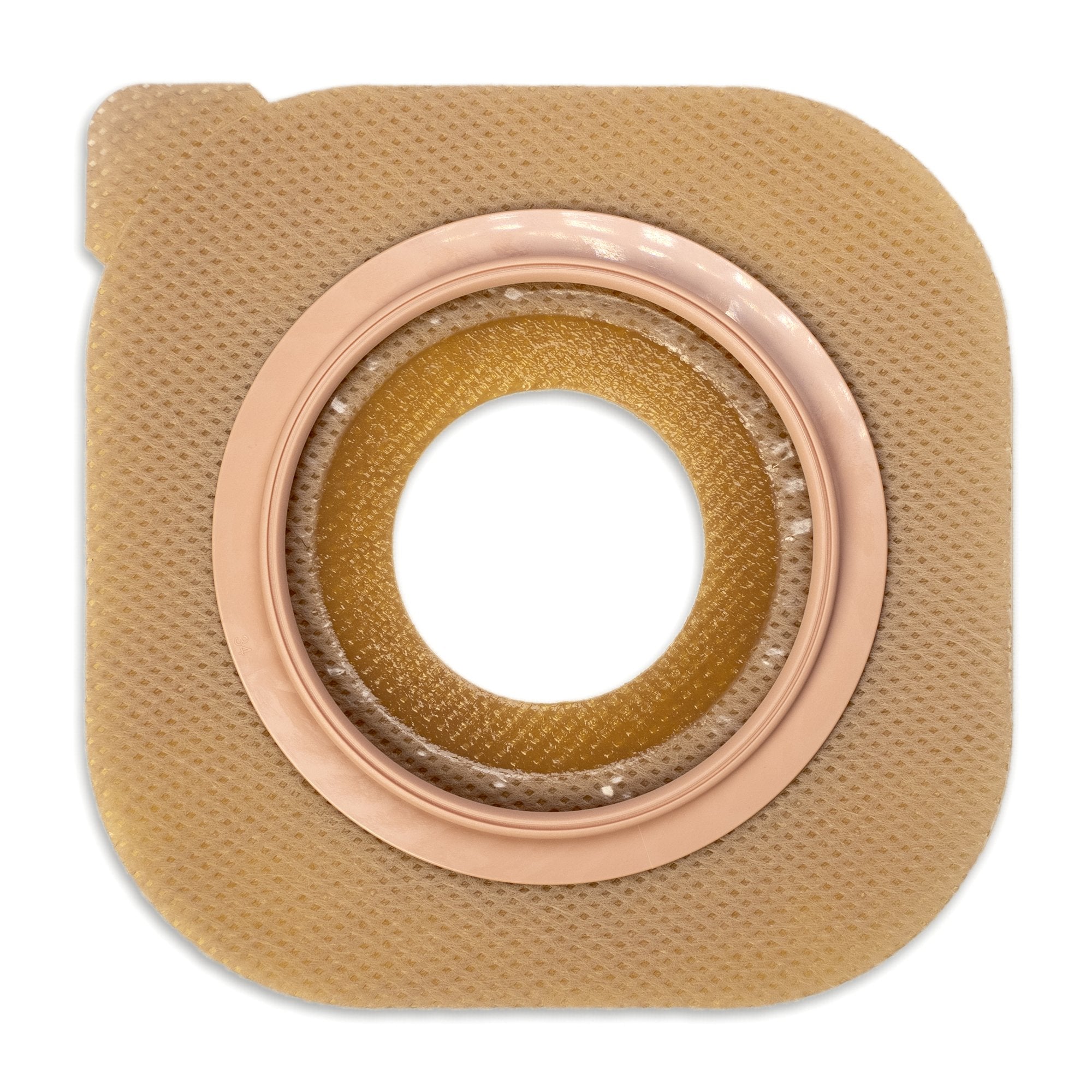 Hollister - Ostomy Barrier New Image™ Flat CeraPlus™ Precut, Extended Wear Without Tape 2-1/4 Inch Flange Red Code 1-3/8 Inch Opening [5/BX]