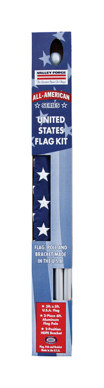 VALLEY FORGE - Valley Forge American Flag Kit 36 in. H X 60 in. W [SSTINT-AM6]