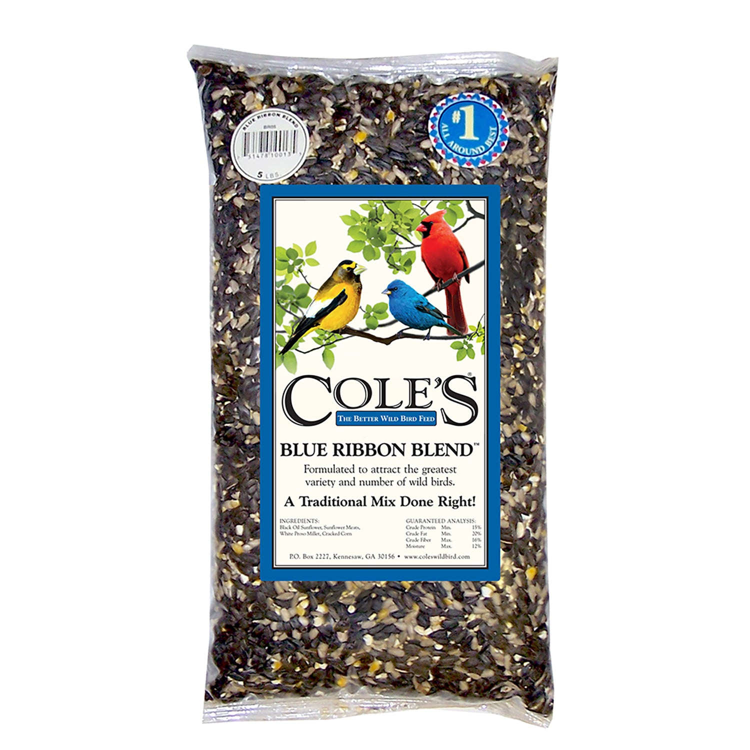 Cole's Blue Ribbon Blend Wild Bird Food 10 lb - Case of 4