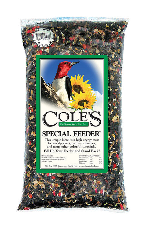 COLE'S - Cole's Special Feeder Assorted Species Black Oil Sunflower Wild Bird Food 5 lb