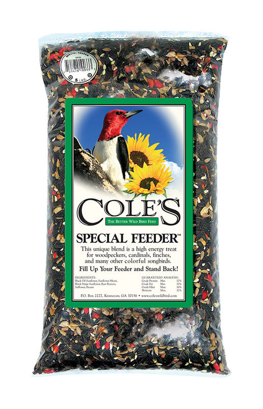COLE'S - Cole's Special Feeder Assorted Species Black Oil Sunflower Wild Bird Food 20 lb - Case of 2