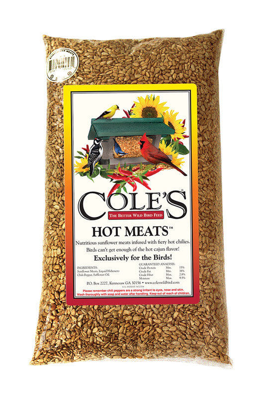 COLE'S - Cole's Hot Meats Assorted Species Sunflower Meats Wild Bird Food 20 lb - Case of 2