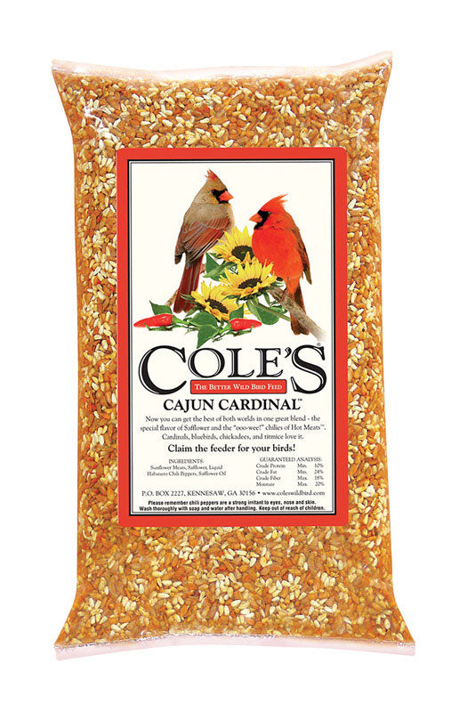COLE'S - Cole's Cajun Cardinal Assorted Species Sunflower Meats Wild Bird Food 5 lb