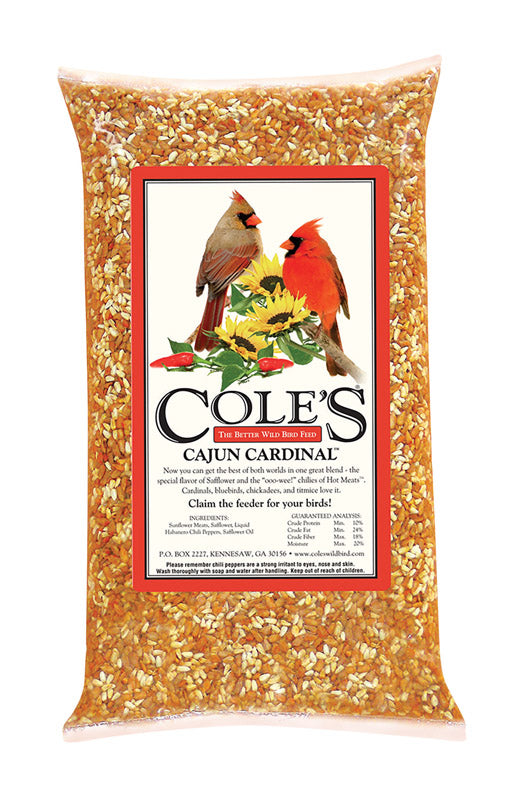 COLE'S - Cole's Cajun Cardinal Assorted Species Sunflower Meats Wild Bird Food 10 lb