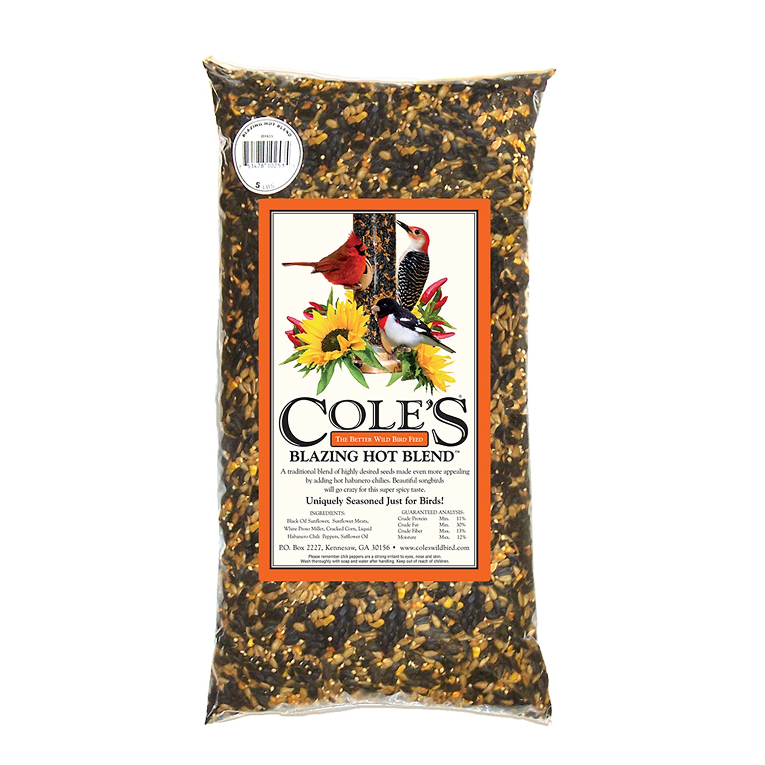 Cole's Blazing Hot Blend Wild Bird Food 5 lb - Case of 6