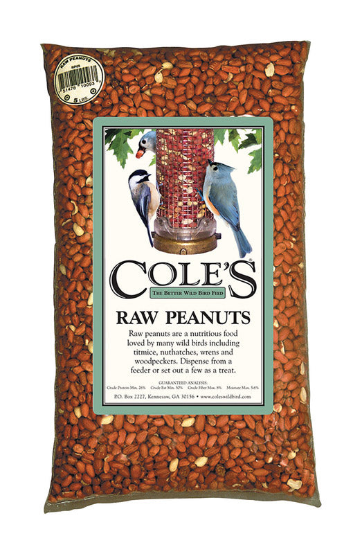 COLE'S - Cole's Assorted Species Raw Peanuts Wild Bird Food 5 lb