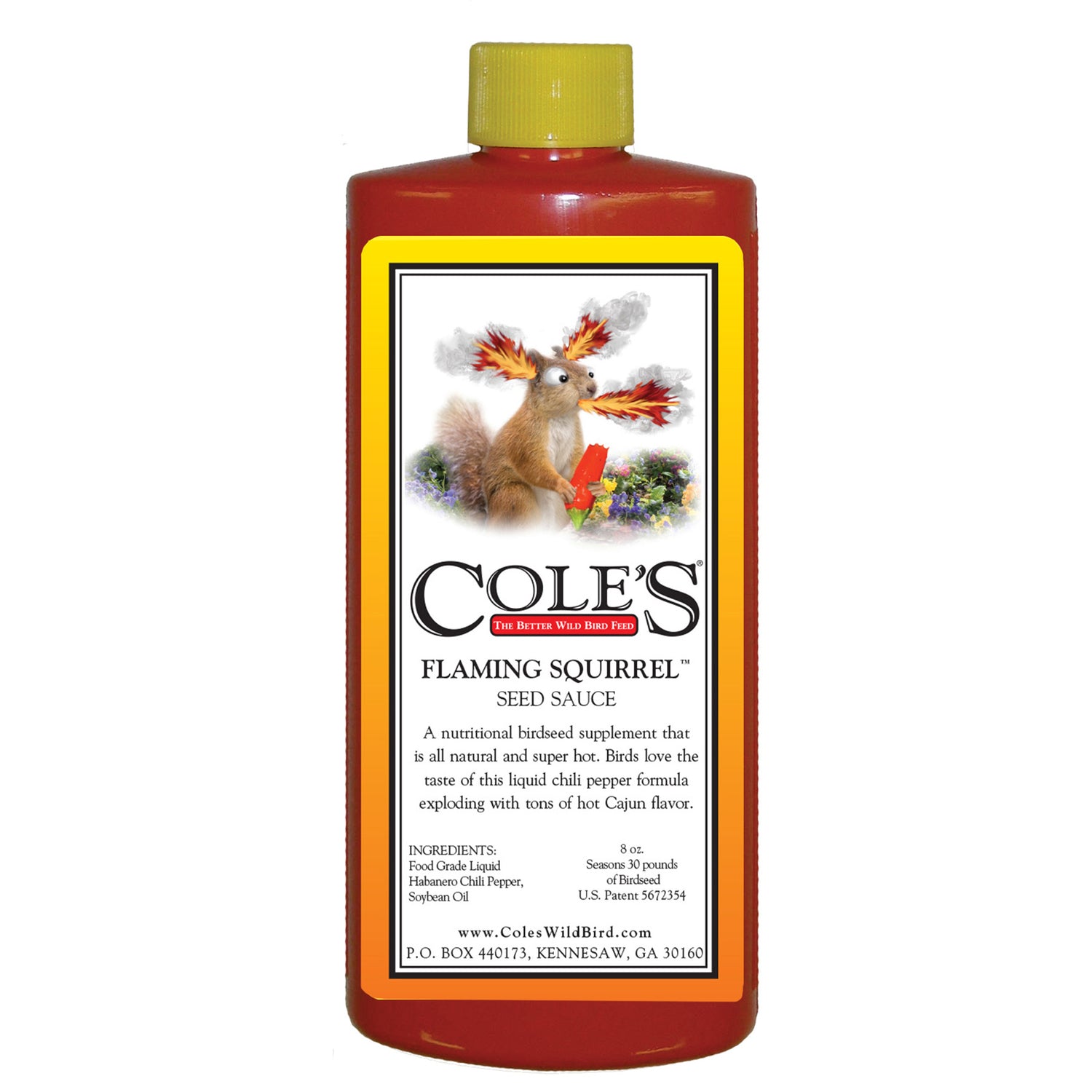 Cole's Flaming Squirrel Seed Sauce 8 oz - Case of 12