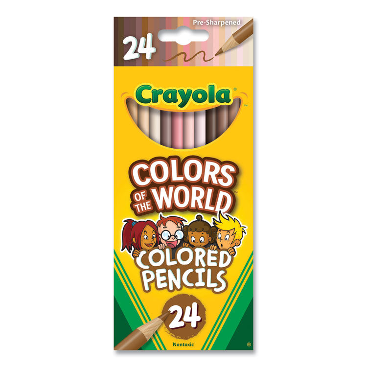 Crayola - Colors of the World Colored Pencils, Assorted Lead and Barrel Colors, 24/Pack