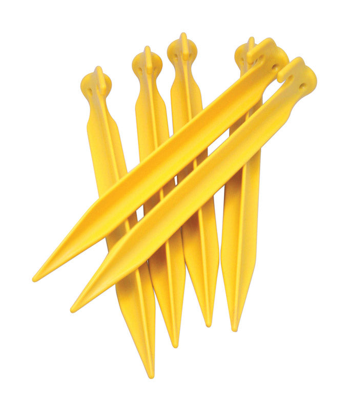 COGHLAN'S - Coghlan's Yellow Tent Pegs 6.875 in. W X 9 in. L 6 pk