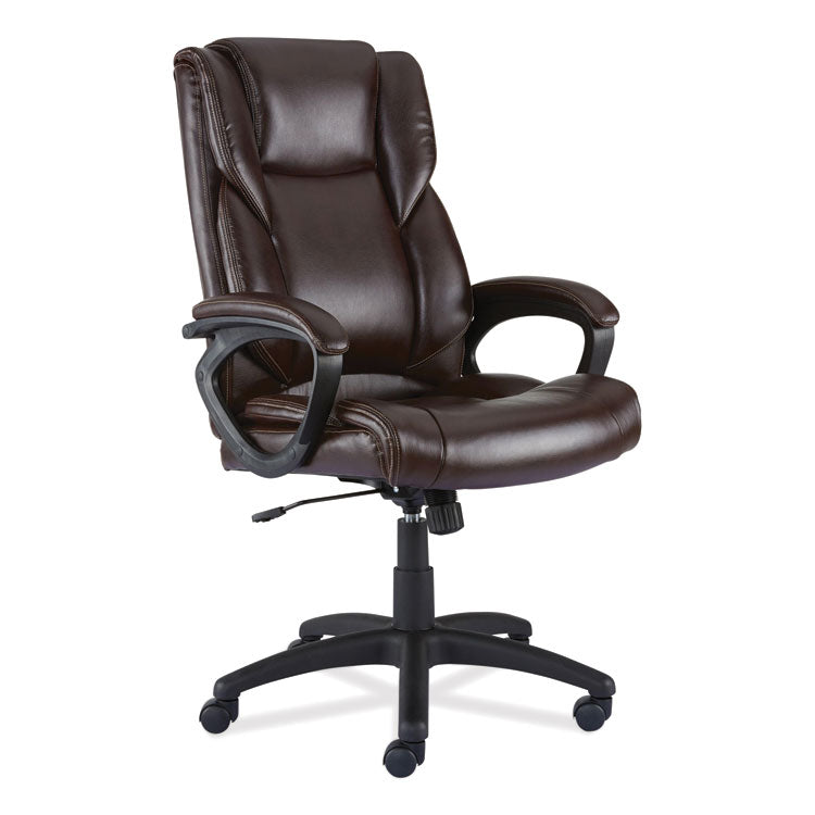 Alera - Alera Brosna Series Mid-Back Task Chair, Supports Up to 250 lb, 18.15" to 21.77" Seat Height, Brown Seat/Back, Brown Base