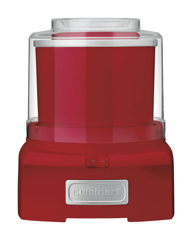 CUISINART - Cuisinart Red 1.5 qt Ice Cream Maker 11.26 in. H X 9.06 in. W X 9.17 in. L