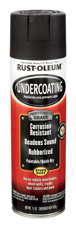 RUST-OLEUM - Rust-Oleum Automotive Flat/Matte Black Professional Grade Undercoating 15 oz - Case of 6 [248656]