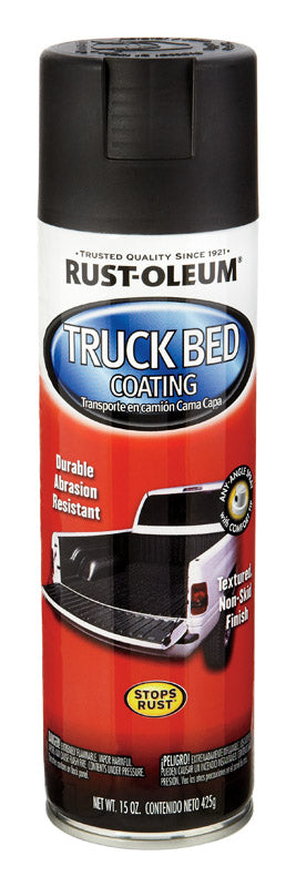 RUST-OLEUM - Rust-Oleum Automotive Flat/Matte Black Truck Bed Coating 15 oz - Case of 6