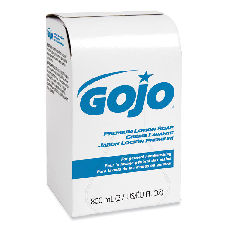 GOJO - Premium Lotion Soap, Waterfall, 800 mL Bag-in-Box Refill, 12/Carton