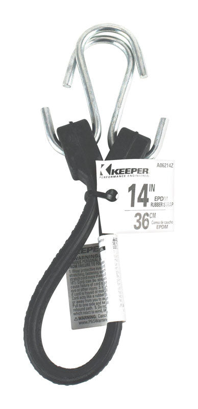 PRO GRIP - Keeper Black Tarp Strap 14 in. L 1 pk - Case of 10