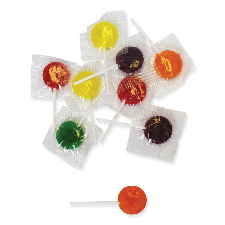 Office Snax - Lick Stix Suckers, Randomly Assorted Flavors, 5 lb Bag