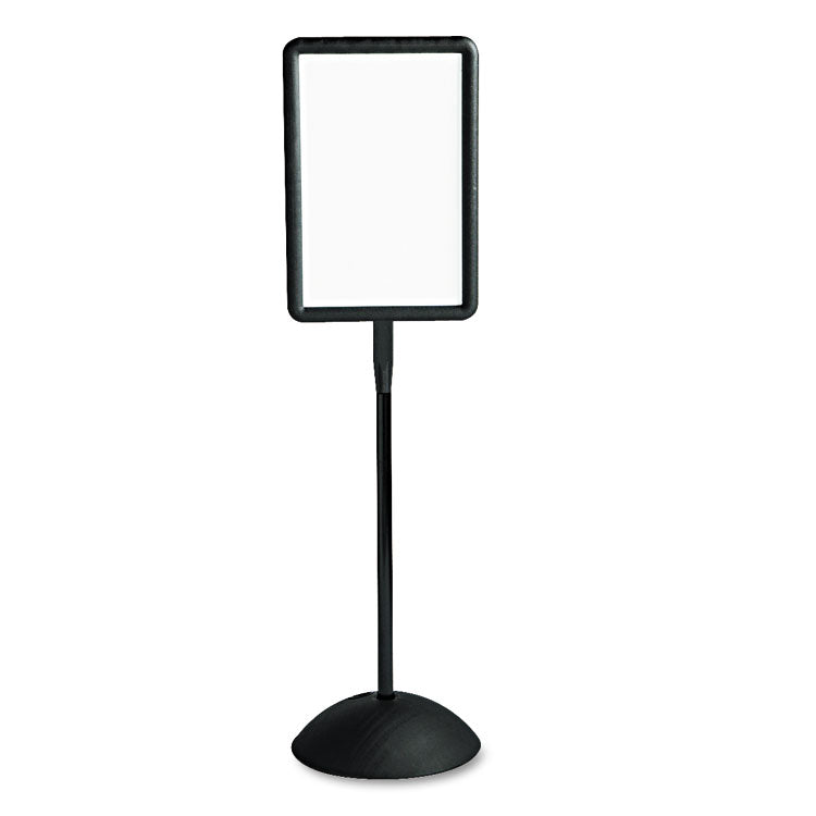 Safco - WriteWay Double-Sided Magnetic Dry Erase Standing Message Sign, Rectangle, 65" Tall Black Stand, 14.25 x 22.25 White Face