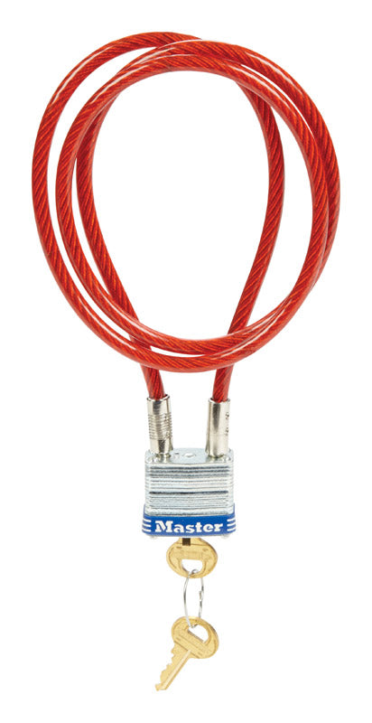 MASTERLOCK - Master Lock 3/16 in. W X 36 in. L Steel 4-Pin Cylinder Locking Cable