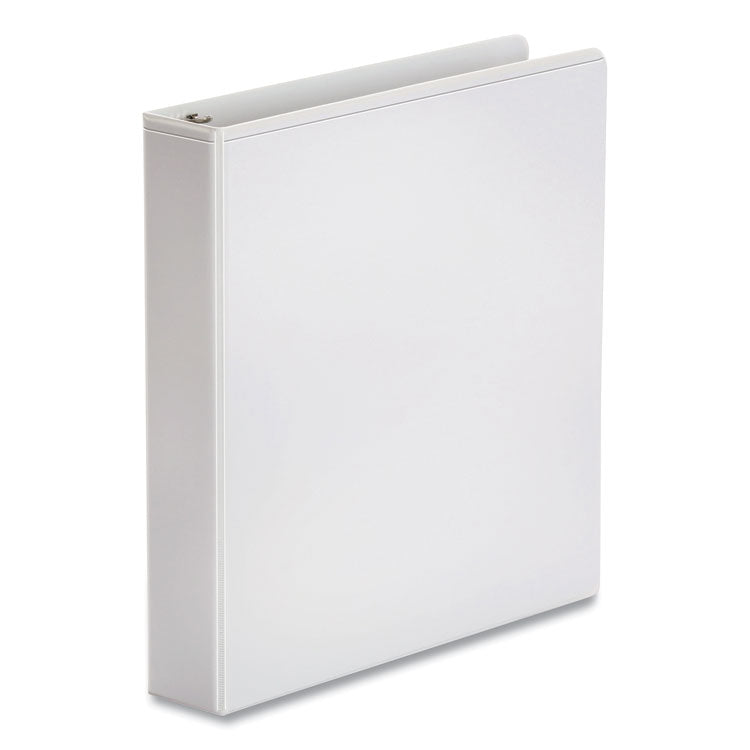 Universal - Economy Round Ring View Binder, 3 Rings, 0.5" Capacity, 11 x 8.5, White, 12/Carton