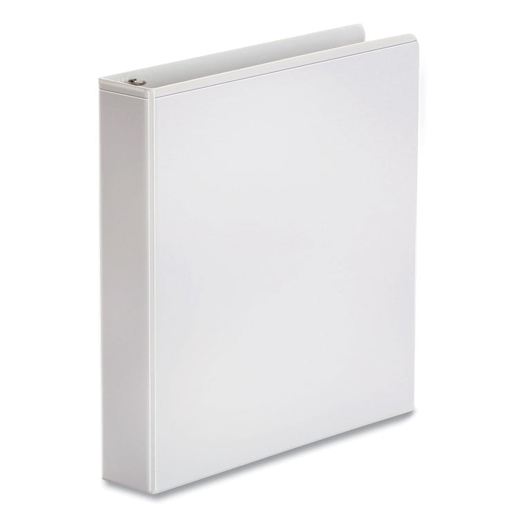 Universal - Economy Round Ring View Binder, 3 Rings, 1.5" Capacity, 11 x 8.5, White, 12/Carton