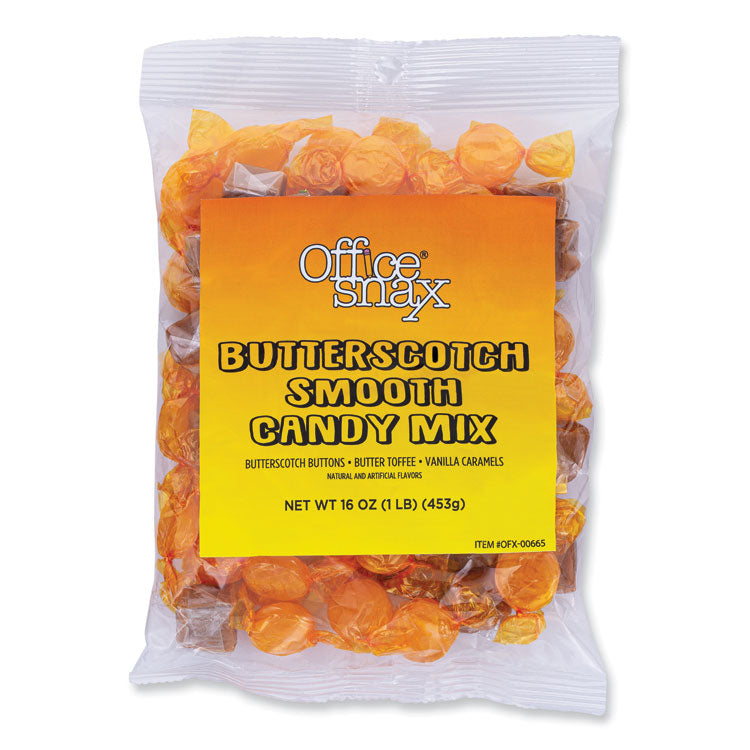 Office Snax - Candy Assortments, Butterscotch Smooth Candy Mix, 1 lb Bag