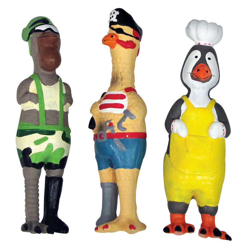 BOSS PET - Boss Pet Digger's Assorted Latex Fowl Character Squeaky Dog Toy Large 1 pk