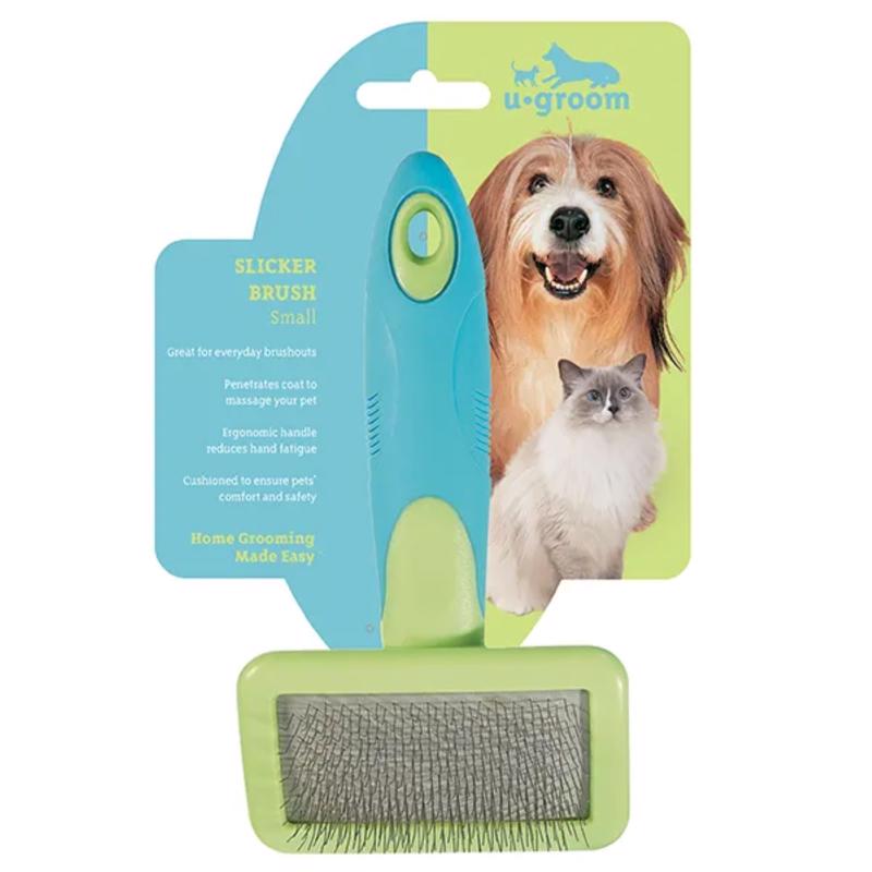 UGROOM - UGroom Blue/Green Cat/Dog Slicker Brush 1 pk