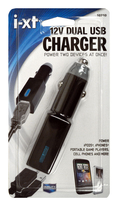 GOXT - Goxt 12 V Black Dual USB Charger 1 pk