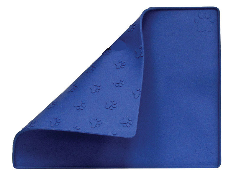 PRESTIGE PRINTS - Prestige Prints Blue Plain Rubber Feeder Mat For All Pets - Case of 10