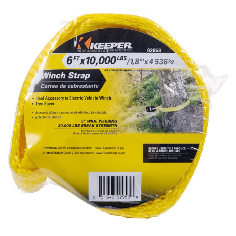 KEEPER - Keeper 6 ft. 30000 lb Electric Winch Strap